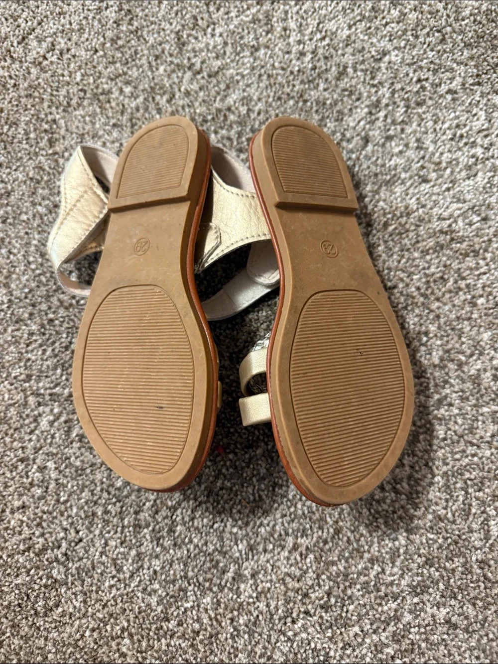 Kids Metallic Gold Strappy Sandals - Comfortable Summer Shoes